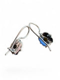Making Waves Jewelry and Accessories sterling silver drop earrings with iridescent labradorite floral settings