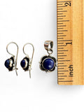 Making Waves Jewelry and Accessories floral sterling silver jewelry set with deep blue lapis lazuli gemstones.