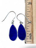 Making Waves Jewelry and Accessories teardrop dangle earrings featuring royal blue Lapis Lazuli set in sterling silver
