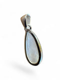 Making Waves Jewelry and Accessories teardrop moonstone pendant in polished 925 sterling silver with pear-shaped design