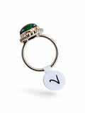 Making Waves Jewelry and Accessories sterling silver oval opal statement ring with twisted rope border detail