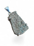 Making Waves Jewelry and Accessories raw pyrite pendant in a polished 925 sterling silver setting