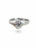 Making Waves Jewelry and Accessories oval rutilated quartz ring in polished sterling silver with natural inclusions
