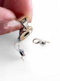 Making Waves Jewelry and Accessories sterling silver floral jewelry set with blue lapis lazuli and 925 hallmark
