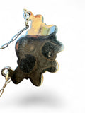 Back view of Making Waves Jewelry and Accessories sterling silver statement necklace pendant with 925 hallmark stamp