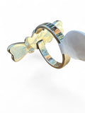 Making Waves Jewelry and Accessories sterling silver statement ring back view showing artisan metalwork details