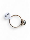 Making Waves Jewelry and Accessories teardrop gemstone ring in sterling silver with twisted rope and bead detailing