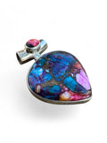 Making Waves Jewelry and Accessories handcrafted heart-shaped stabilized turquoise and sterling silver pendant necklace