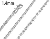 Spiga Solid 925 Sterling Silver Chain 20 inch