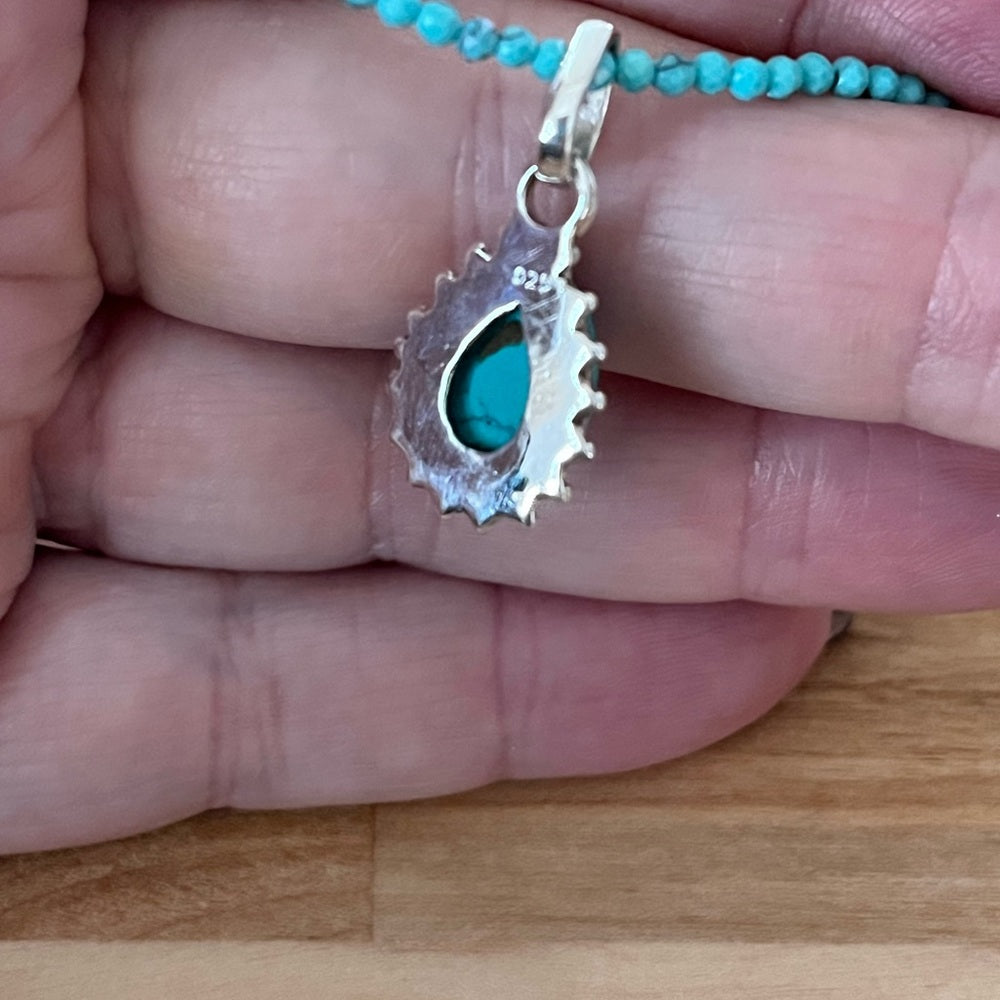 Turquoise 925 Sterling Pendant Necklace
