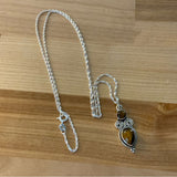 Tigers Eye Solid 925 Sterling Silver Pendant Necklace