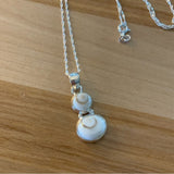 Shiva Shell Solid 925 Sterling Silver Pendant Necklace