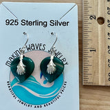 Teal Botswana Agate Solid 925 Sterling Silver Earrings