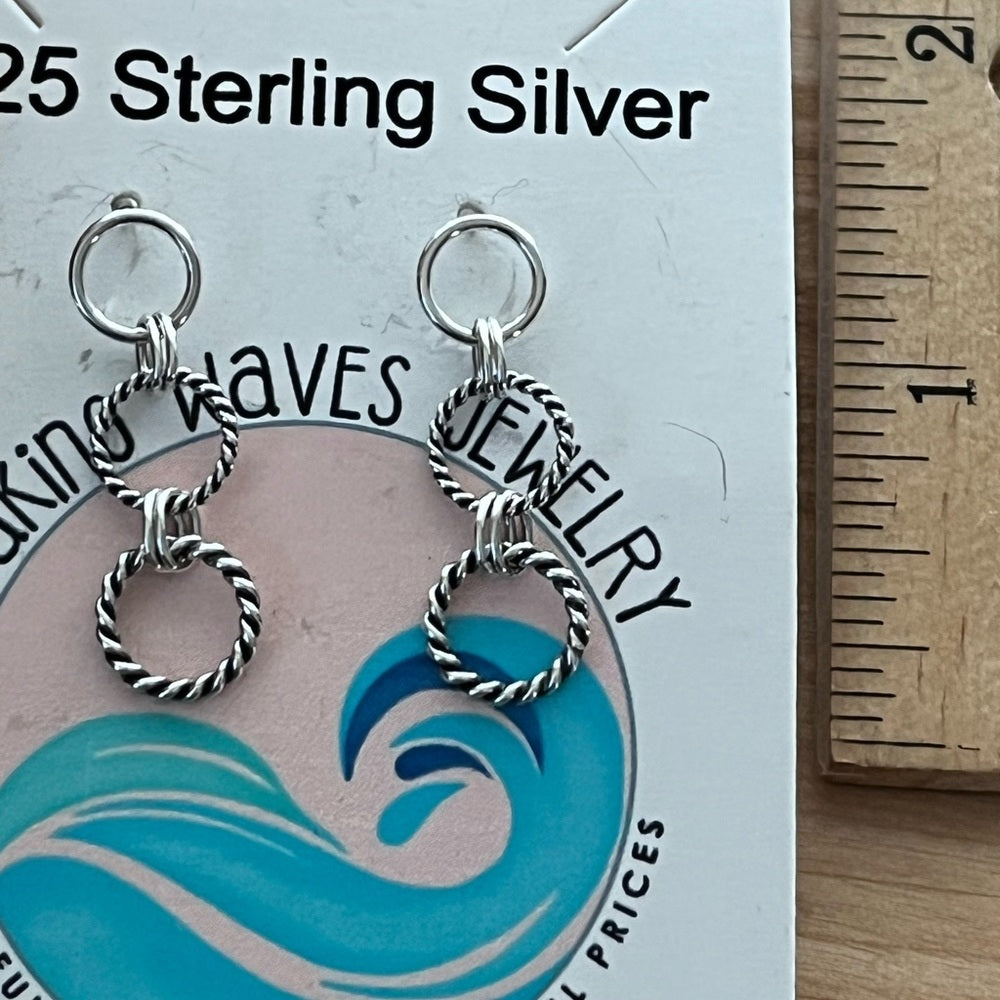 Solid 925 Sterling Silver Post Earrings