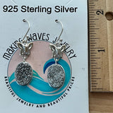 Titanium Druzy Butterfly Solid Sterling Silver Earrings