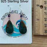 Polychrome Jasper & Amethyst Solid 925 Sterling Silver Earrings