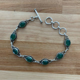 Green Onyx Solid 925 Sterling Silver Bracelet