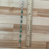Green Turquoise Solid 925 Sterling Silver Bracelet