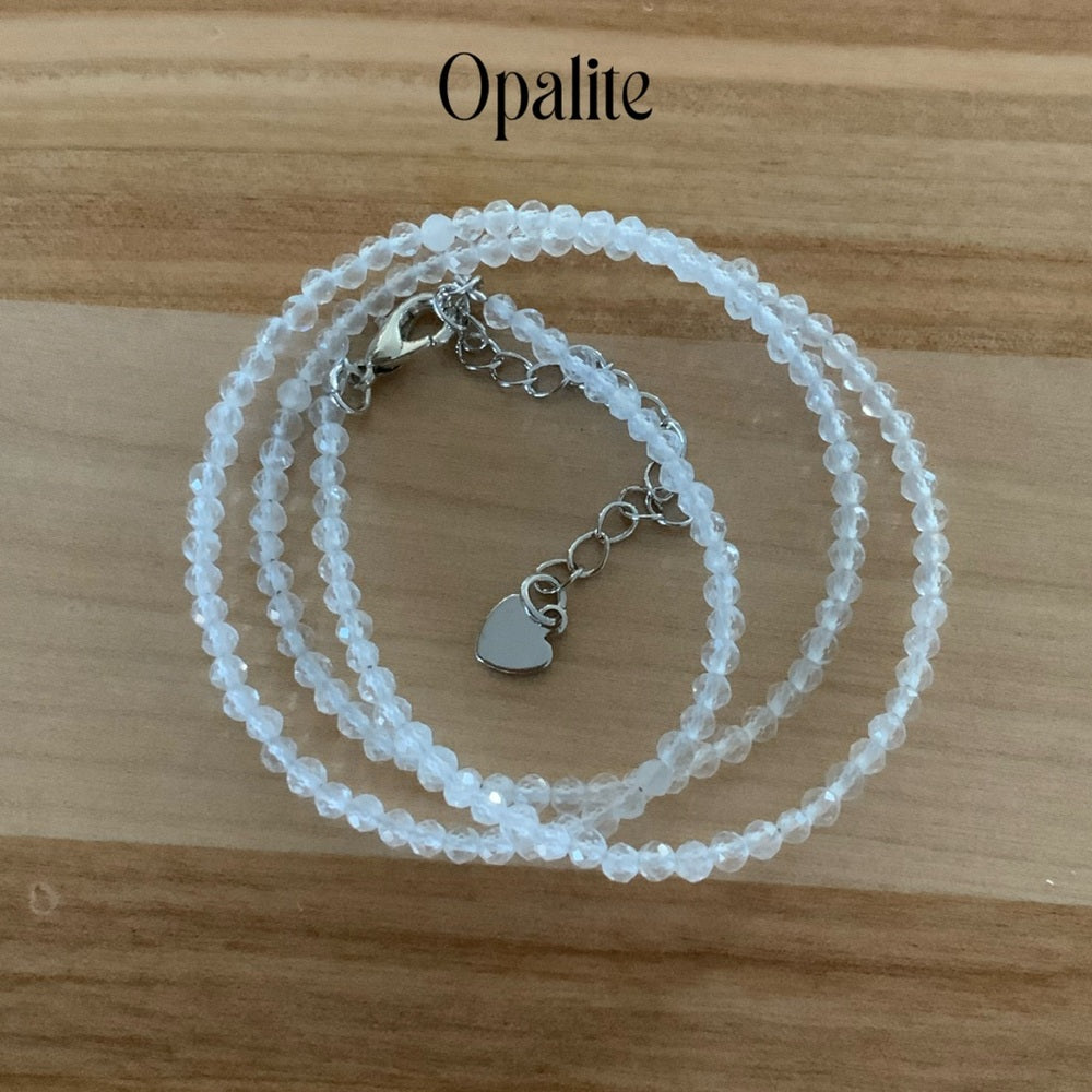 2 mm Opalite Beaded Necklace