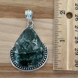Solid 925 Sterling Silver Seraphonite Pendant