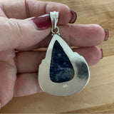 Solid 925 Sterling Silver Sodalite Pendant