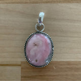 Solid 925 Sterling Silver Pink Opal Pendant