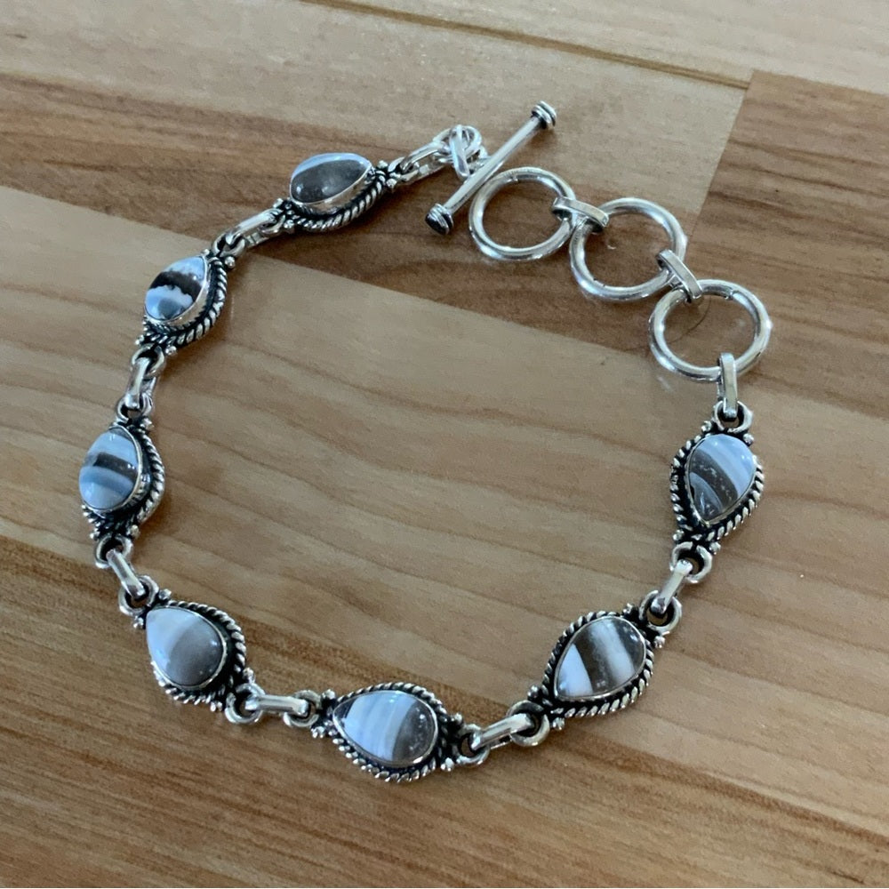 Owyhee Opal Solid 925 Sterling Silver Bracelet