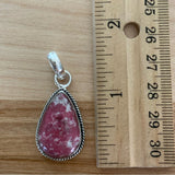 Pink Thulite Solid 925 Sterling Silver Pendant