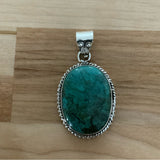 Shattuckite Solid 925 Sterling Silver Pendant