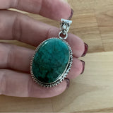 Shattuckite Solid 925 Sterling Silver Pendant