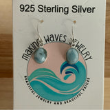 Larimar Solid 925 Sterling Silver Earrings