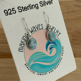 Larimar Solid 925 Sterling Silver Earrings