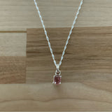 Pink Topaz Solid 925 Sterling Silver Pendant Necklace