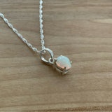 Ethiopian Opal Solid 925 Sterling Silver Pendant Necklace