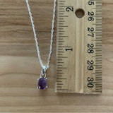Amethyst Solid 925 Sterling Silver Pendant Necklace