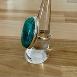 Chrysocolla Solid 925 Sterling Silver Ring 7