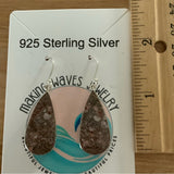 Leopardskin Jasper Solid 925 Sterling Silver Earrings
