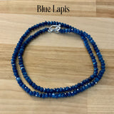 4 mm Blue Lapis 20” Beaded Necklace