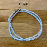4 mm Opalite  24” Beaded Necklace