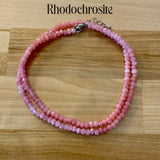 4 mm Rhodochrosite 24” Beaded Necklace