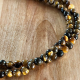 4 mm 20 inches Tigers Eye Beaded Necklace