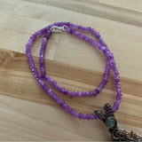 Purple Solar Quartz & Amethyst Necklace