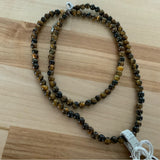 Tigers Eye Silver wrapped Necklace