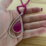 Pink Agate & Pink Ruby Necklace