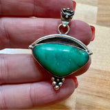 Chrysoprase Solid 925 Sterling Silver Pendant