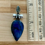 Blue Labradorite Solid 925 Sterling Silver Pendant