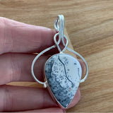 Dendritic Opal Solid 925 Sterling Silver Pendant