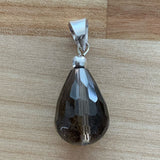 Smoky Topaz Solid 925 Sterling Silver Pendant
