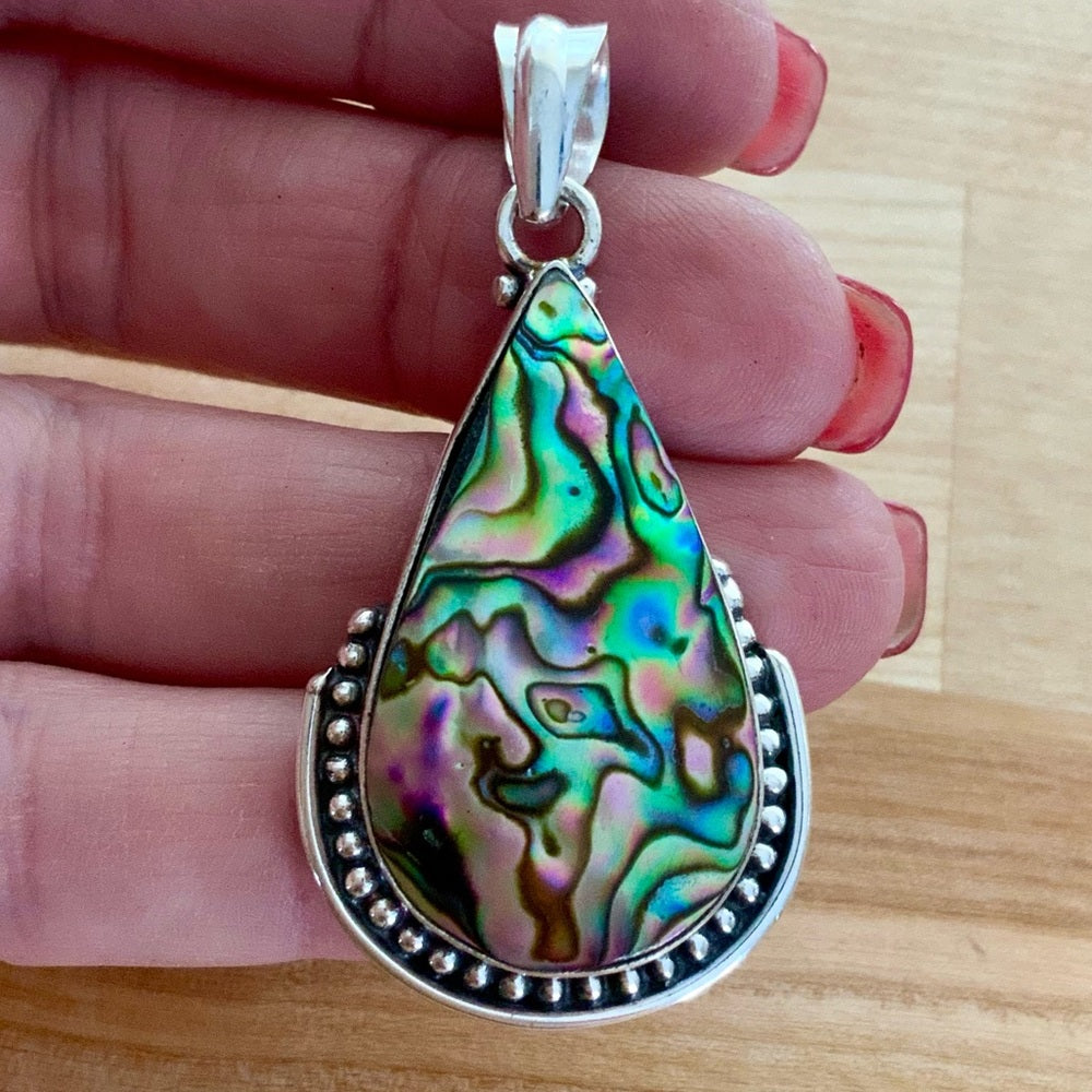 Abalone Solid 925 Sterling Silver Pendant