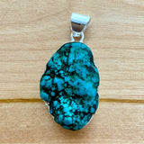 Turquoise Howlite Solid 925 Sterling Silver Pendant